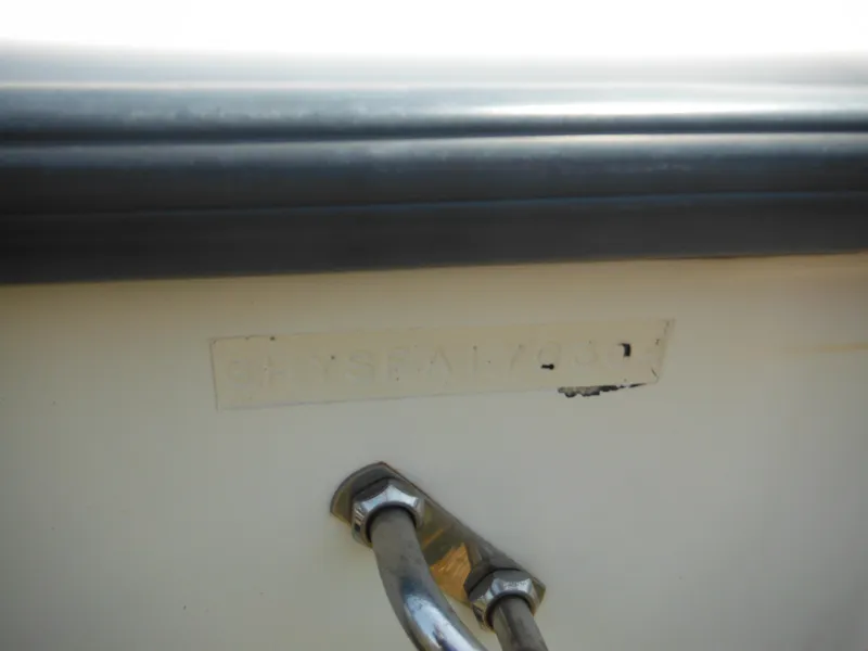 Slide: The Image of 2004 Hydra-Sports Lightning 202 DC boat hull identification number close-up. - 10