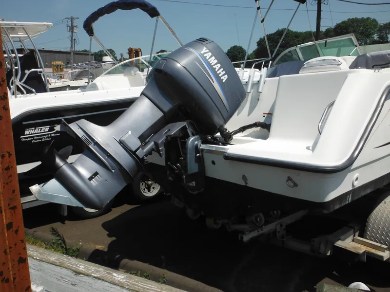 Slide: The Image of 2004 Hydra-Sports Lightning 202 DC boat with Yamaha outboard motor on trailer. - 8