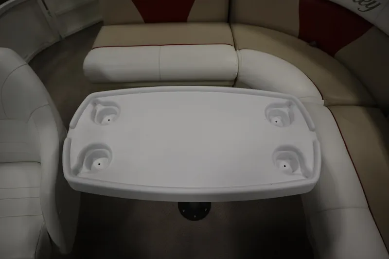 Slide: The Image of Interior of 2008 Bentley Pontoons 240 CRUISE with white table and seating. - 30