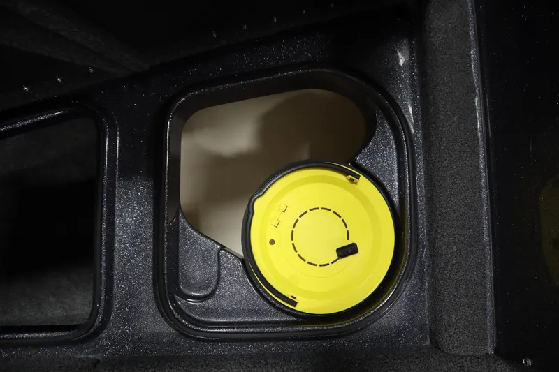 Slide: The Image of Yellow hatch cover on 2023 Lund 189 PRO V boat interior. - 20