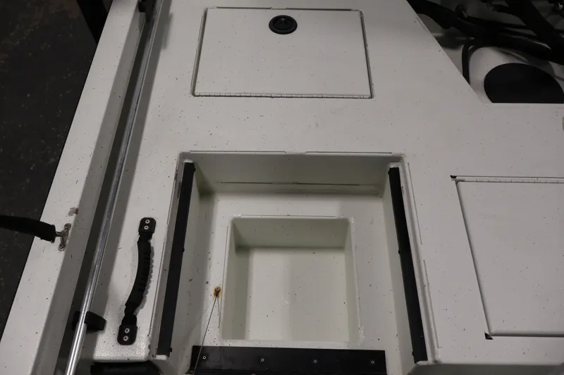 Slide: The Image of 2022 Crestliner 2200 Bay boat interior storage compartments. - 36