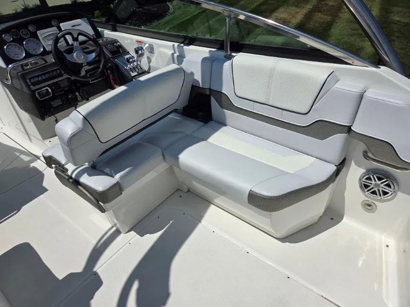 Slide: The Image of 2016 Formula 290 Bowrider interior with sleek seating and modern dashboard. - 12