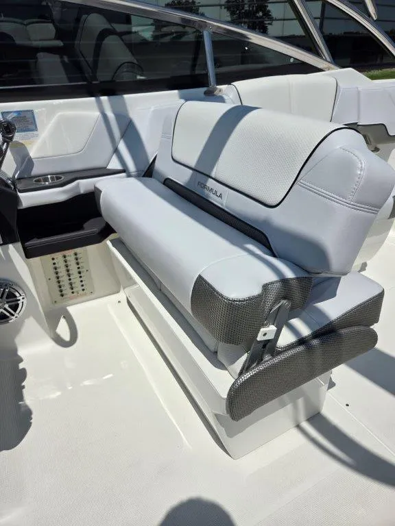 Slide: The Image of 2016 Formula 290 Bowrider interior with sleek seating and modern design. - 14