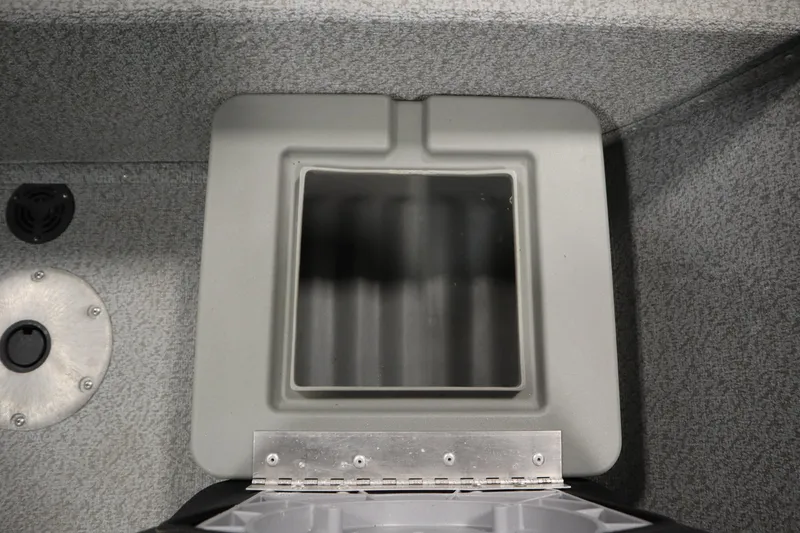 Slide: The Image of 2017 Tracker 20 CW Pontoon boat storage compartment interior view. - 33