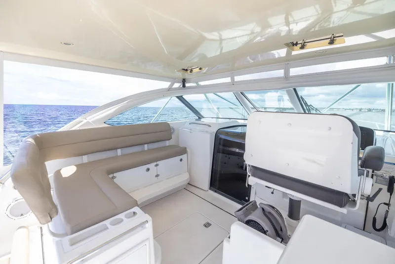 Slide: The Image of Interior of 2004 Tiara Yachts 4200 Open with ocean view. - 27