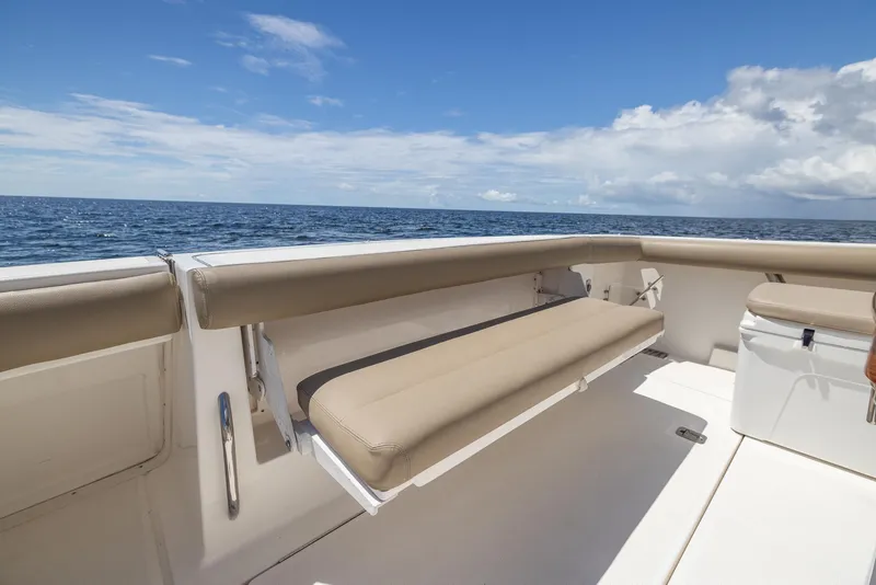 Slide: The Image of 2004 Tiara Yachts 4200 Open with seating area and ocean view. - 32