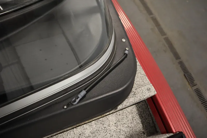 Slide: The Image of Close-up of Polar Kraft 2010 Outlander DC boat windshield, 2023 model. - 24