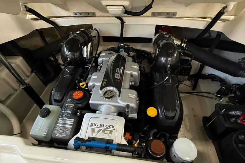 Slide: The Image of 2013 Sea Ray 270 SLX boat on trailer in indoor storage facility. - 6