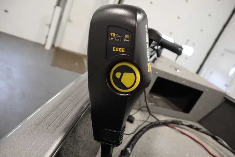 Slide: The Image of Close-up of Minn Kota Edge trolling motor on 2021 Lund 1675 Adventure WT boat. - 13