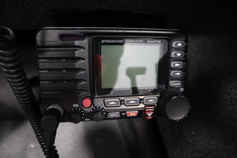 Slide: The Image of Standard Horizon Quantum radio in 2021 Lund 1675 Adventure WT boat. - 27