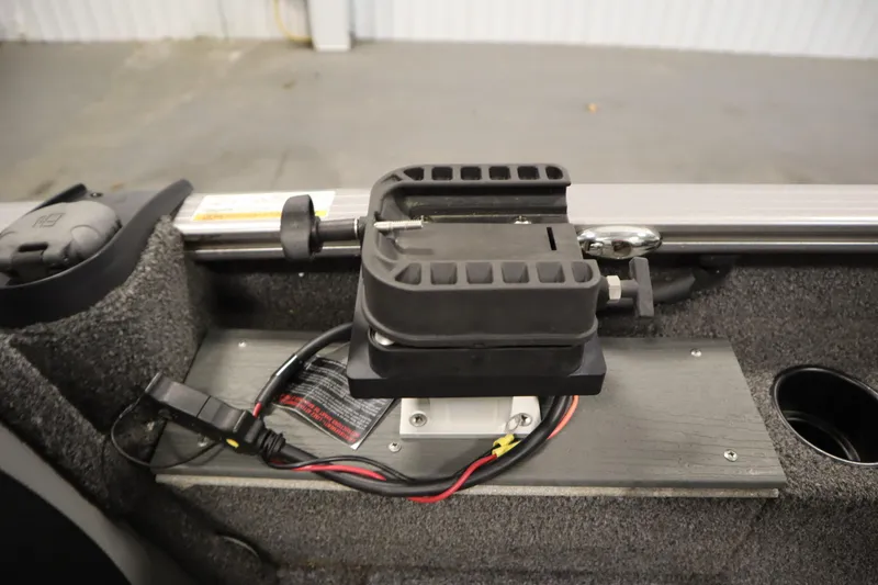 Slide: The Image of Boat accessory mount on 2021 Lund 1675 ADVENTURE WT, featuring wiring and cup holder. - 42