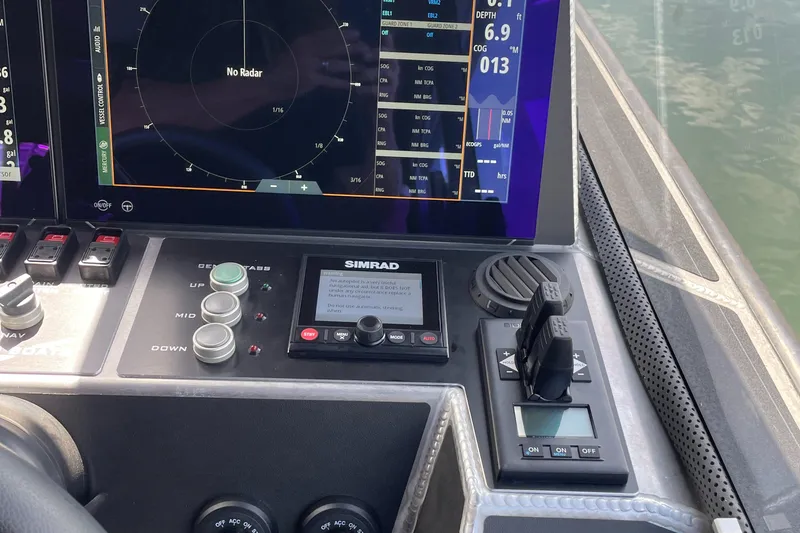 Slide: The Image of Control panel of 2024 Viggo C10 boat with navigation and radar display. - 11
