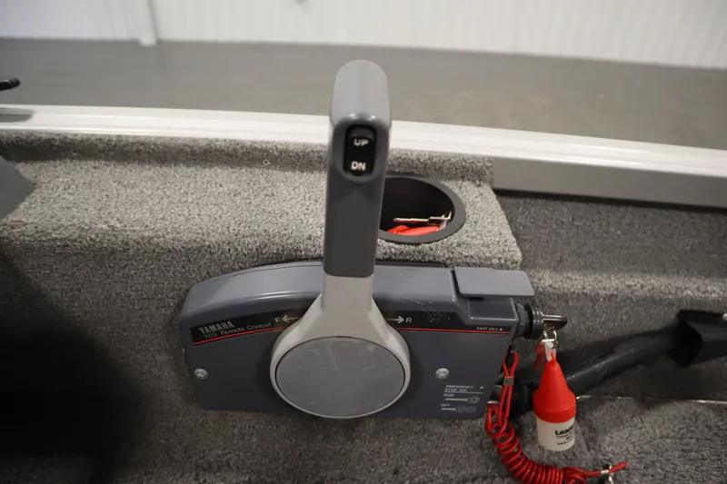 Slide: The Image of Yamaha 703 remote control on 2013 Alumacraft 165 Classic SC boat. - 32