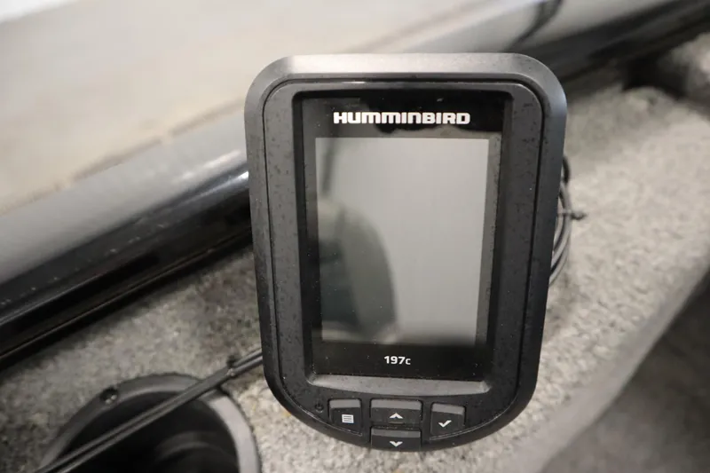 Slide: The Image of Humminbird fish finder on 2018 Tracker Panfish 16 boat dashboard. - 21