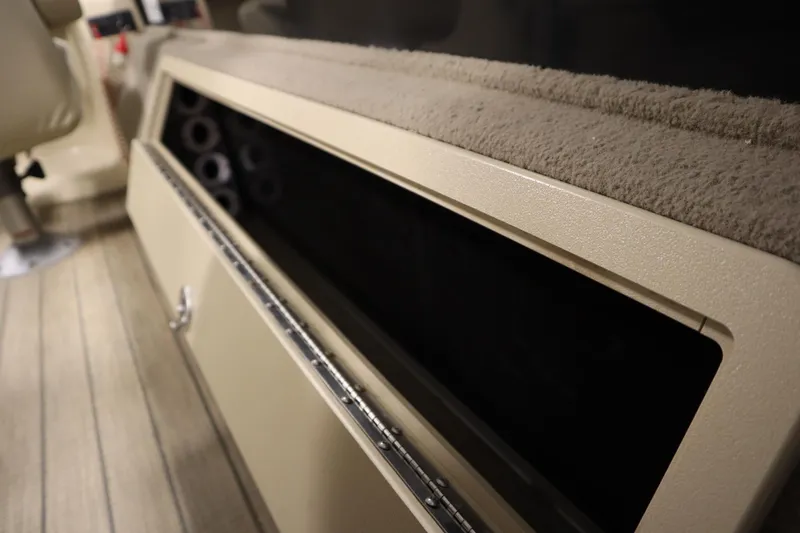 Slide: The Image of Interior view of 2019 Sylvan 820 Mirage boat storage compartment. - 35