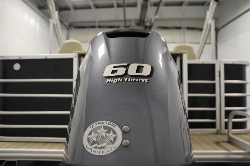 Slide: The Image of 2019 Sylvan 820 Mirage boat with 60 High Thrust engine, ultra-low emission. - 45