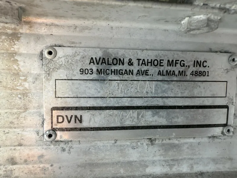 Slide: The Image of Metal identification plate for 2014 Avalon 2585 Catalina Bar, manufactured by Avalon & Tahoe MFG, Inc. - 27
