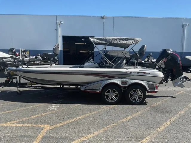 Slide: The Image of 2023 Ranger Z520R Ranger Cup Equipped boat parked outside a building. - 12