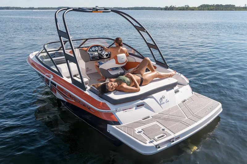 Slide: The Image of Manufacturer Provided Image: 2017 Regal 1900 ESX Bowrider on a lake with two people relaxing. - 33