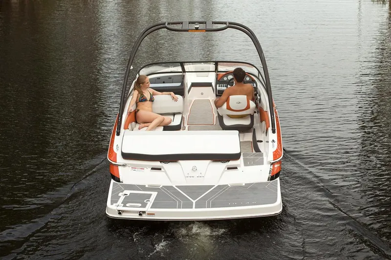 Slide: The Image of Manufacturer Provided Image: 2017 Regal 1900 ESX Bowrider on water, rear view with passengers. - 34