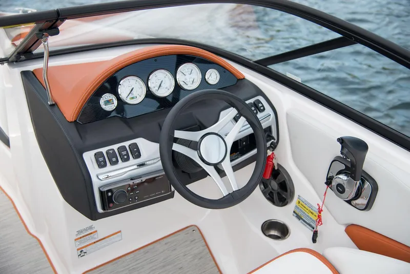 Slide: The Image of Manufacturer Provided Image: 2017 Regal 1900 ESX Bowrider dashboard and steering wheel. - 36