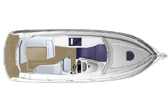 Slide: The Image of Top view of 2016 Beneteau GT35 boat layout. - 44