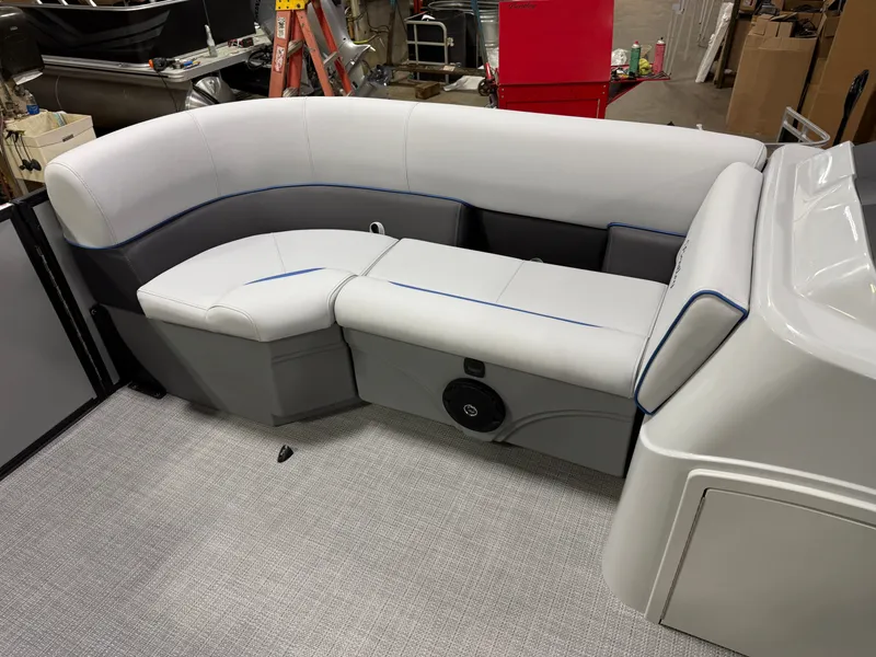 Slide: The Image of Bentley Pontoons Bolt 150HP 203 Tritoon $41995 2025 - 26