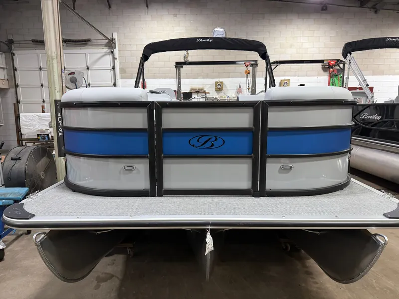 Slide: The Image of Bentley Pontoons Bolt 150HP 203 Tritoon $41995 2025 - 30