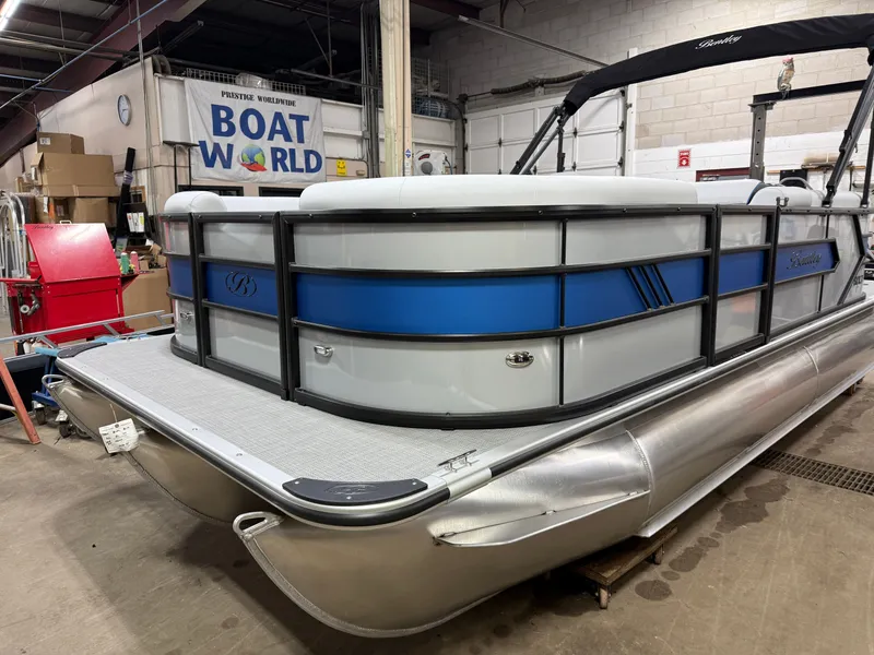 Slide: The Image of Bentley Pontoons Bolt 150HP 203 Tritoon $41995 2025 - 32