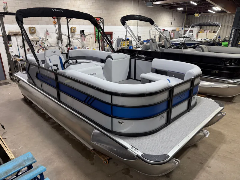 Slide: The Image of Bentley Pontoons Bolt 150HP 203 Tritoon $41995 2025 - 42