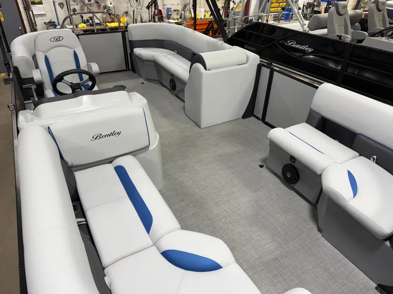 Slide: The Image of Bentley Pontoons Bolt 150HP 203 Tritoon $41995 2025 - 29