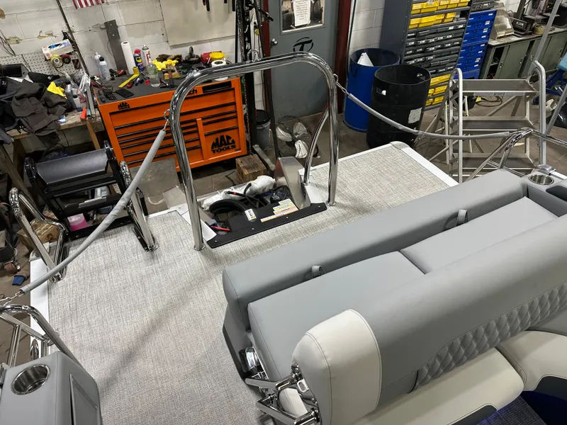 Slide: The Image of Tahoe Cascade 2385 Cruise Rear Bench Tritoon & Honda 225HP 4-Stroke EFI 2025 - 24