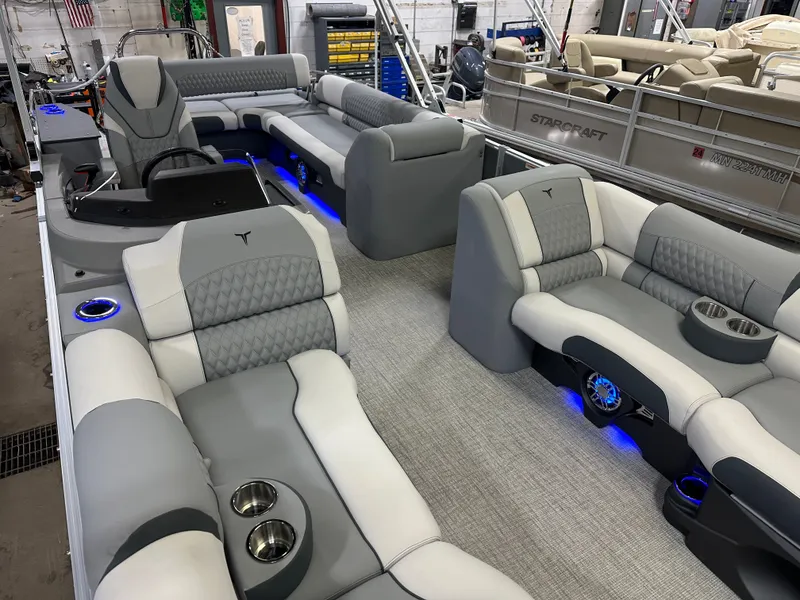 Slide: The Image of Tahoe Cascade 2385 Cruise Rear Bench Tritoon & Honda 225HP 4-Stroke EFI 2025 - 37