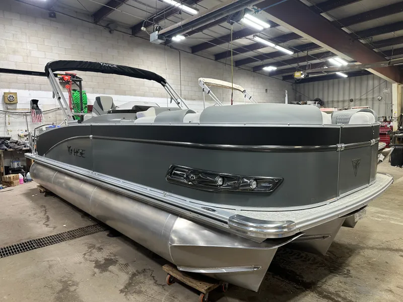 Slide: The Image of Tahoe Cascade 2385 Cruise Rear Bench Tritoon & Honda 225HP 4-Stroke EFI 2025 - 53