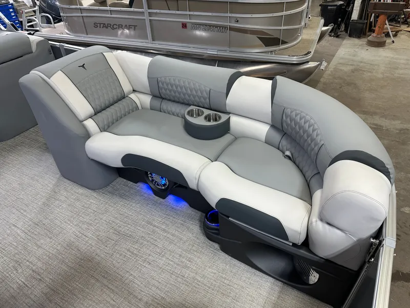 Slide: The Image of Tahoe Cascade 2385 Cruise Rear Bench Tritoon & Honda 225HP 4-Stroke EFI 2025 - 8