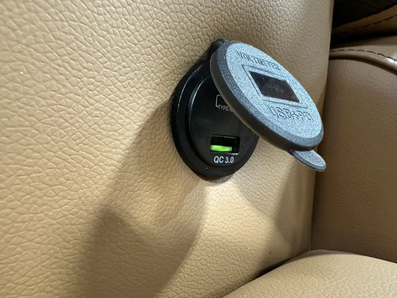 Slide: The Image of Tahoe LTZ 2385 Swingback (VRB) Windshield Tritoon & Honda 4-Stroke EFI 2025 - 25