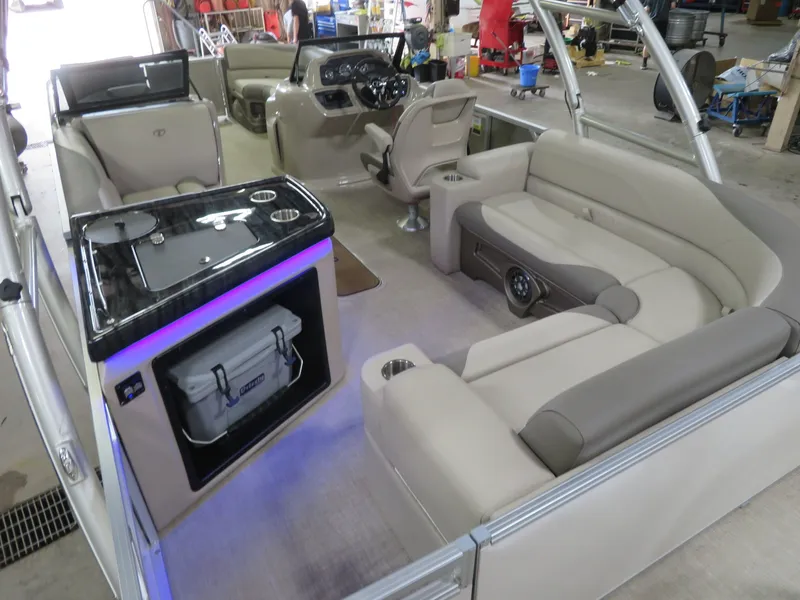 Slide: The Image of Tahoe LTZ 2385 Elite Windshield Tritoon & Suzuki 200HP 4-Stroke EFI 2024 - 25