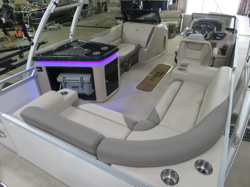 Slide: The Image of Tahoe LTZ 2385 Elite Windshield Tritoon & Suzuki 200HP 4-Stroke EFI 2024 - 26