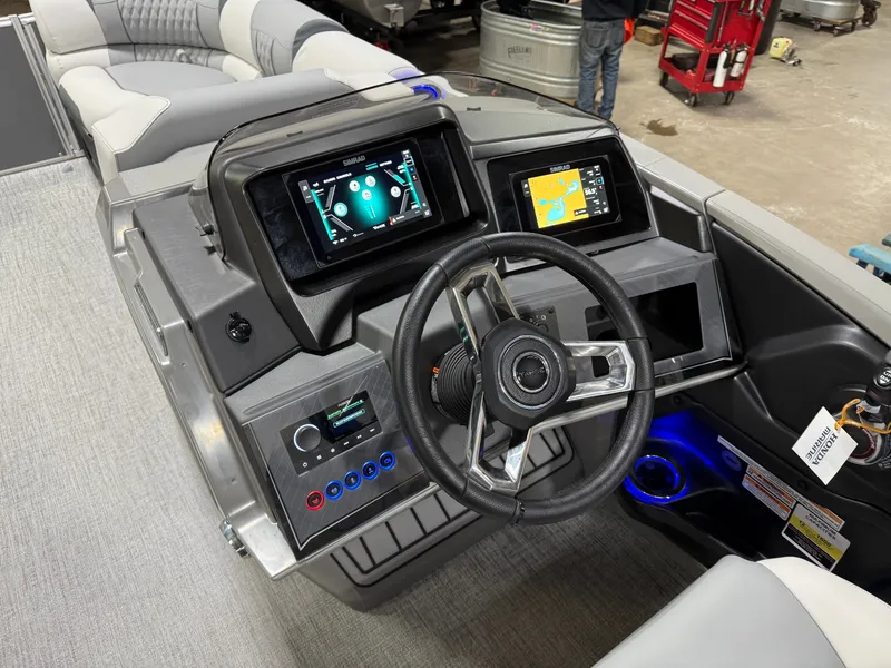Slide: The Image of Tahoe Cascade 2385 Quad Lounge Shift SS Tritoon & Honda 225HP Outboard 2025 - 13