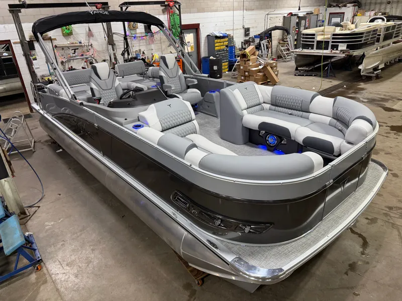 Slide: The Image of Tahoe Cascade 2385 Quad Lounge Shift SS Tritoon & Honda 225HP Outboard 2025 - 55