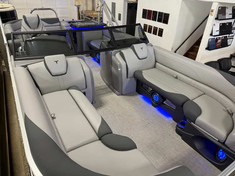 Slide: The Image of Tahoe LTZ 2385 Elite Windshield Tritoon & Honda 4-Stroke EFI 2025 - 26