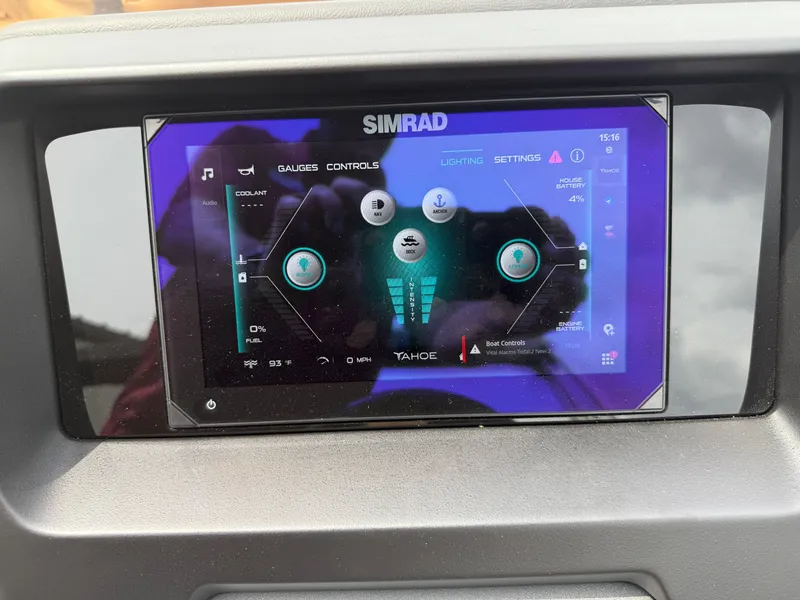 Slide: The Image of Tahoe Cascade 2385 Quad Lounge Shift Tritoon & Honda 4-Stroke EFI 2025 - 14