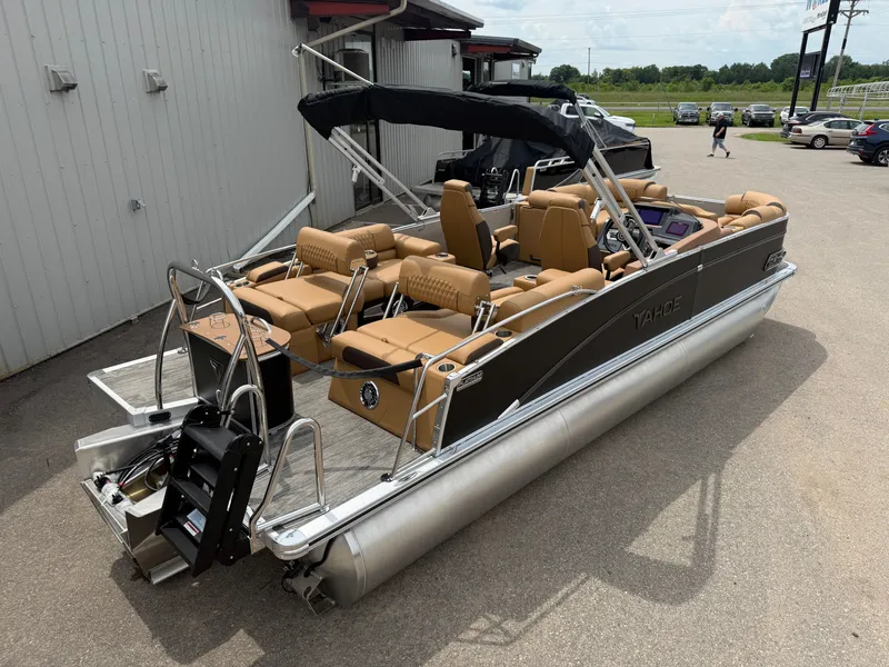 Slide: The Image of Tahoe Cascade 2385 Quad Lounge Shift Tritoon & Honda 4-Stroke EFI 2025 - 49