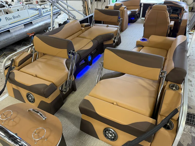 Slide: The Image of Tahoe LTZ 2385 Quad Lounge Shift Flip Tritoon & Honda 4-Stroke EFI 2025 - 25