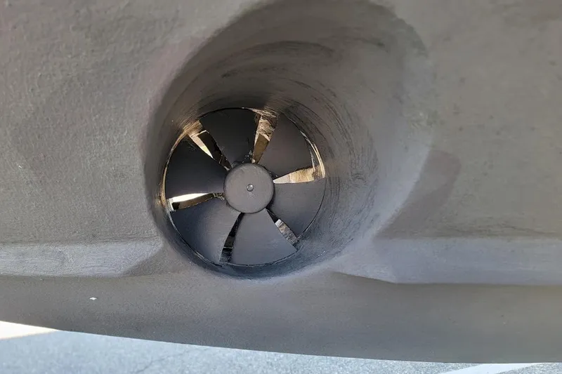 Slide: The Image of Bow thruster on 2010 Intrepid 39 Kevlar Hull Sport Yacht, enhancing maneuverability. - 41