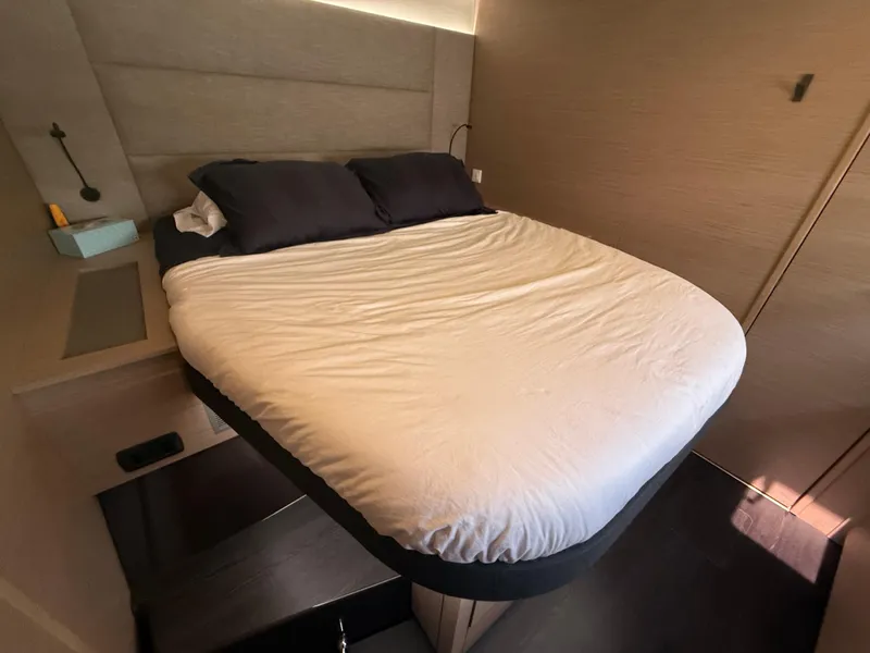 Slide: The Image of Luxurious bedroom interior of 2023 Fountaine Pajot Aura 51 yacht with modern design. - 36