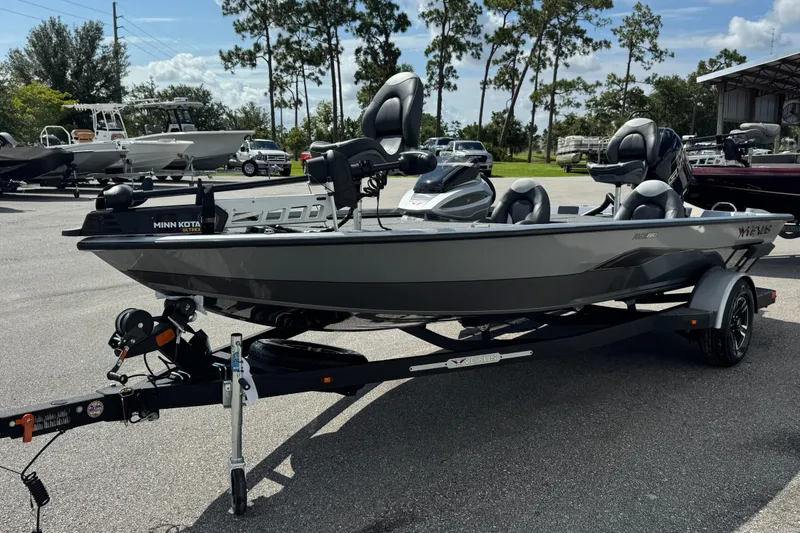 Slide: The Image of 2026 Vexus AVX1880 boat on trailer in outdoor setting. - 4