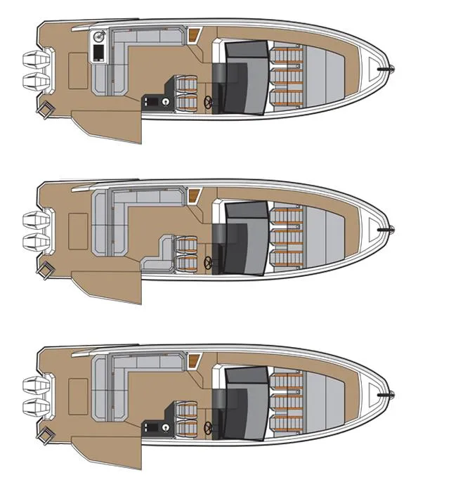 Slide: The Image of 2025 Hanover 387 Outboard boat floor plans, showcasing interior layout and design. - 37