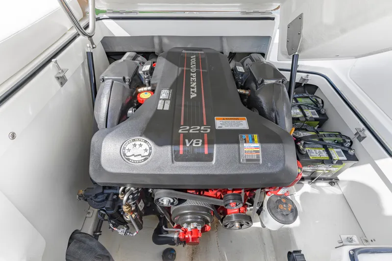 Slide: The Image of Engine compartment of a 2016 Cobalt 200 boat with Volvo Penta 225 V8 engine. - 5