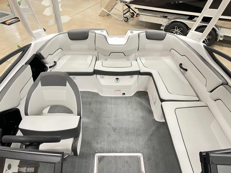 Slide: The Image of 2025 Yamaha Boats AR190 cockpit with steering wheel and dashboard controls. - 7